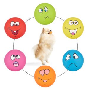 6PCS Latex Squeaky Balls for Small Dogs