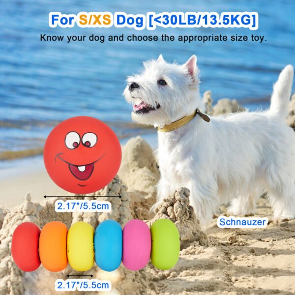 6PCS Latex Squeaky Balls for Small Dogs - 图片 3
