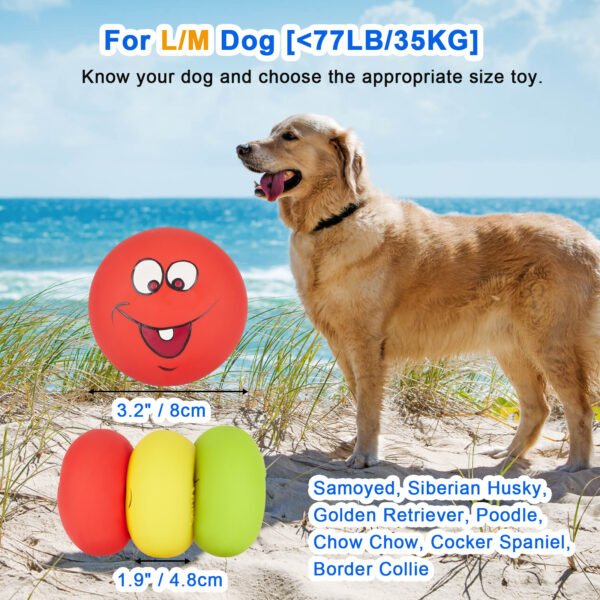 3PCS Large Squeaky Balls – Latex Toys for Big Dogs - 图片 8
