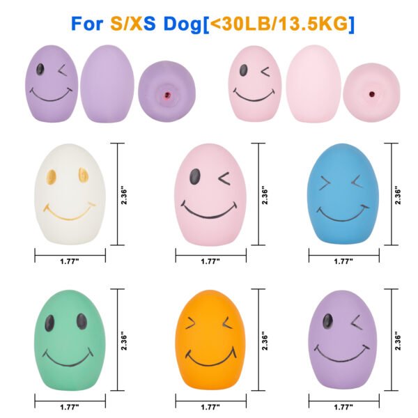 6PCS Latex Squeaky Bouncy Balls for Small Dogs – Durable Puppy Fetch Toys - 图片 2
