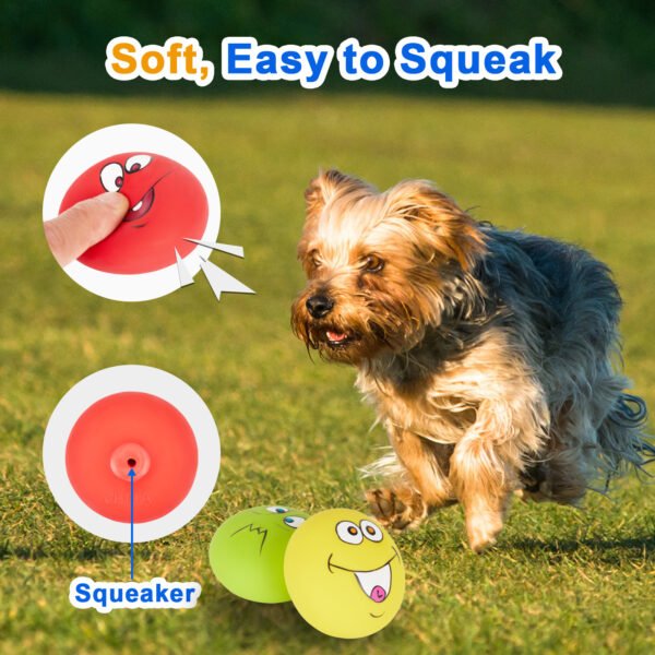 6PCS Latex Squeaky Balls for Small Dogs - 图片 4
