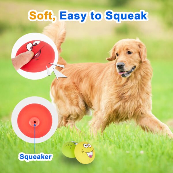 3PCS Large Squeaky Balls – Latex Toys for Big Dogs - 图片 7