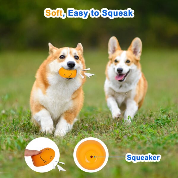 6PCS Latex Squeaky Bouncy Balls for Small Dogs – Durable Puppy Fetch Toys - 图片 7