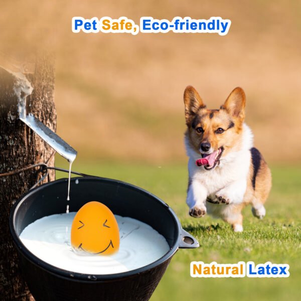 6PCS Latex Squeaky Bouncy Balls for Small Dogs – Durable Puppy Fetch Toys - 图片 6