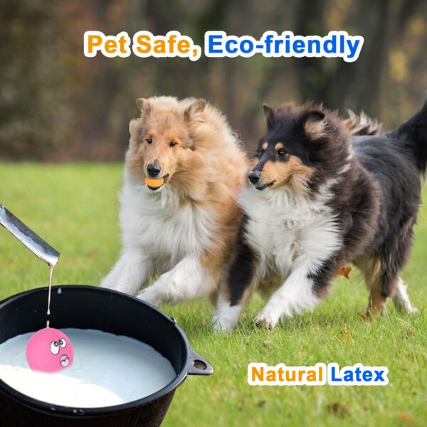 3PCS Emoji Squeaky Balls – Large Latex Toys for Big Dogs - 图片 5
