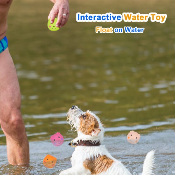 6PCS Piggy Face Squeaky Balls – Latex Chew Toys for Small Dogs - 图片 6