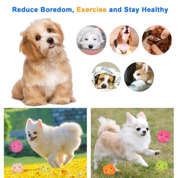 6PCS Piggy Face Squeaky Balls – Latex Chew Toys for Small Dogs - 图片 7