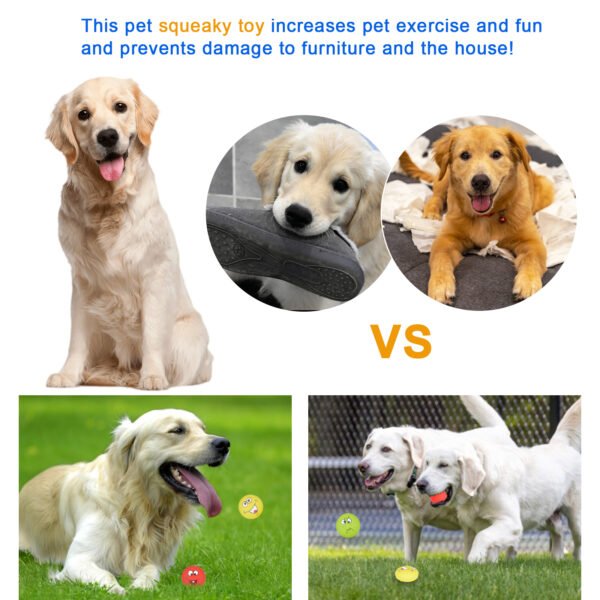 3PCS Large Squeaky Balls – Latex Toys for Big Dogs - 图片 2